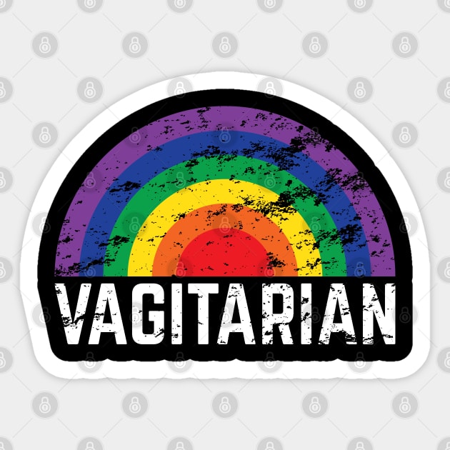 Vagitarian Vintage v2 Sticker by Emma